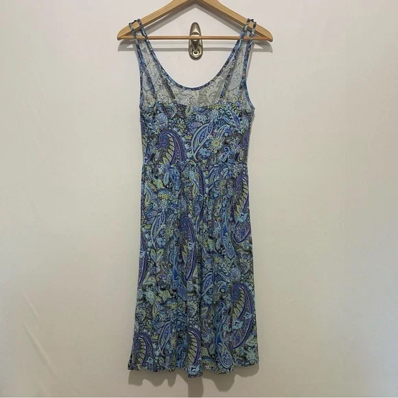 LASCANA Women's Strappy Back Paisley Dress Size 8 Feminine Preppy Sundress - Picture 5 of 12